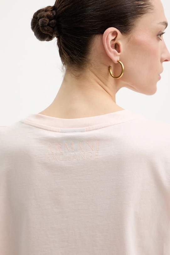 Armani Exchange t-shirt bawełniany XW001836.AF10356 różowy