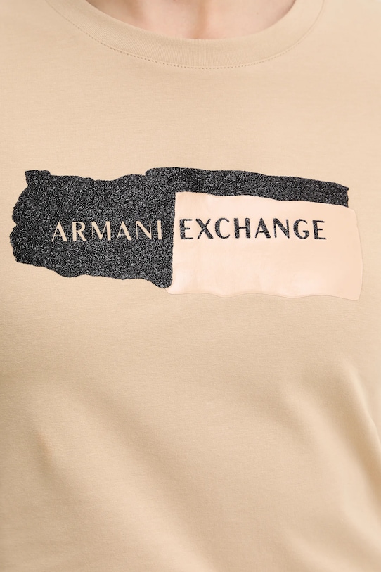 Armani Exchange t-shirt XW002841.AF16294 beżowy