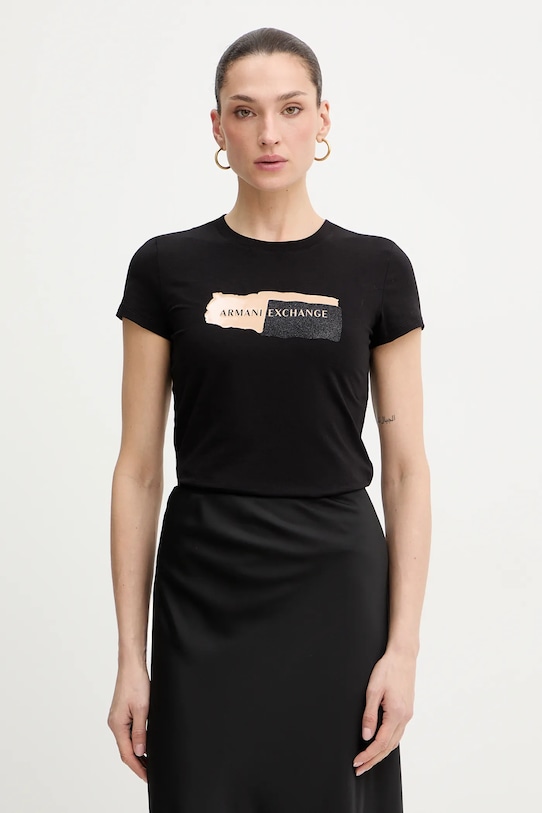 Tričko Armani Exchange potlač čierna XW002841.AF16294