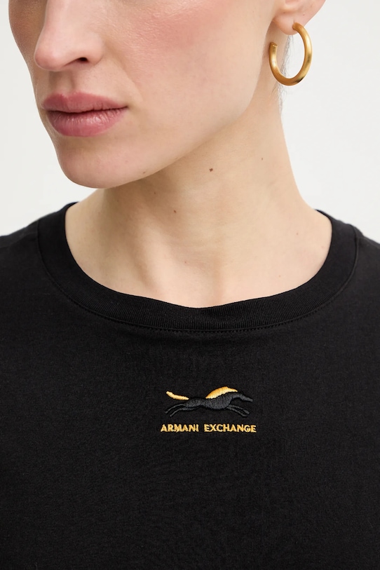 Armani Exchange t-shirt bawełniany XW001856.AF10356 czarny