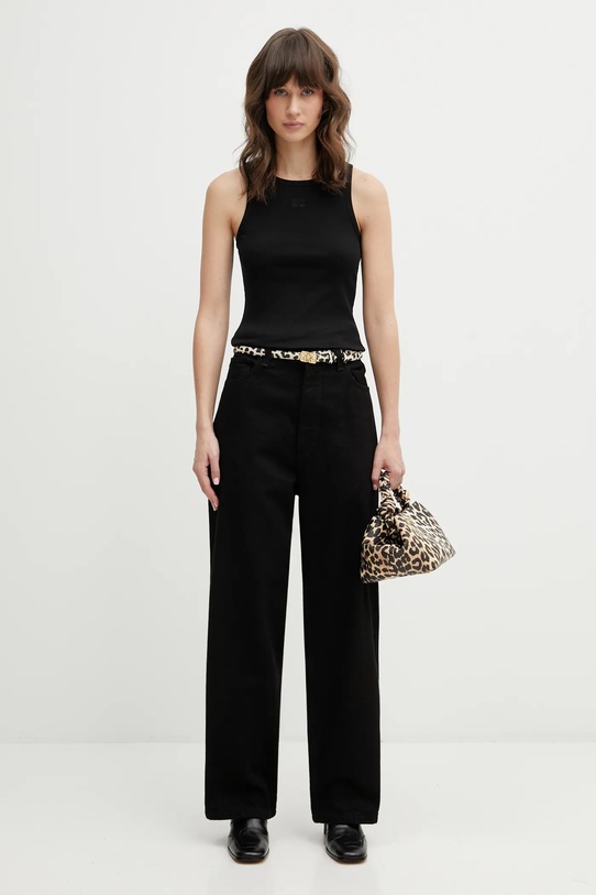 GANNI top T3898 czarny T3898