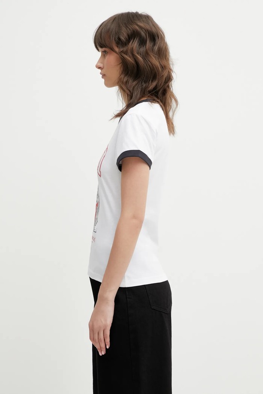 GANNI t-shirt bawełniany A1050030 A1050030 biały SS26