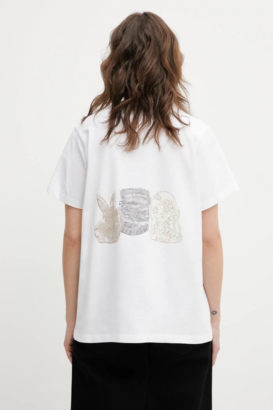 Odzież GANNI t-shirt bawełniany A1050029 A1050029 biały