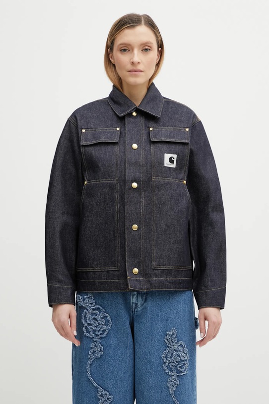 GANNI longsleeve bawełniany nadruk biały A1050058