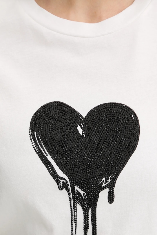 ZADIG&VOLTAIRE t-shirt bawełniany JWTS02858 biały