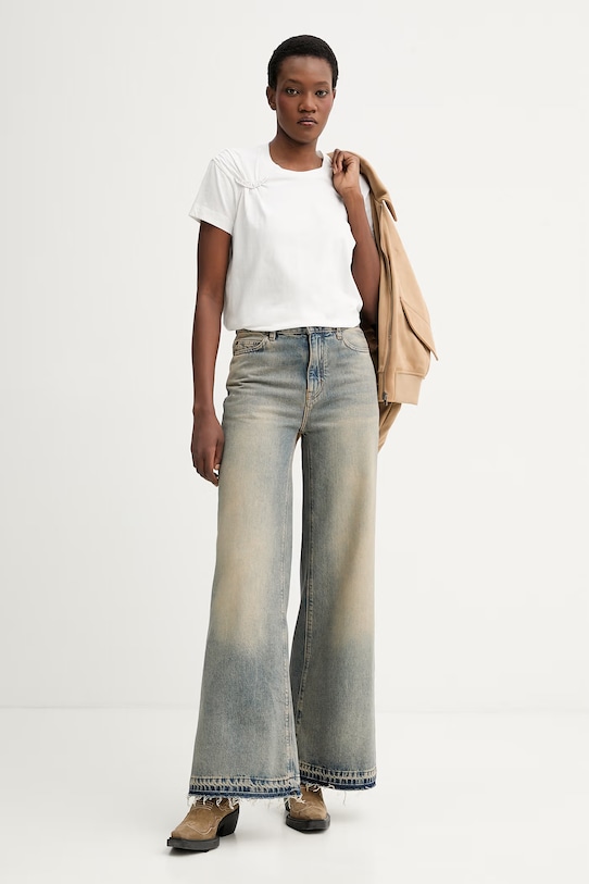 ZADIG&VOLTAIRE tricou din bumbac JWTS02871 bej SS26