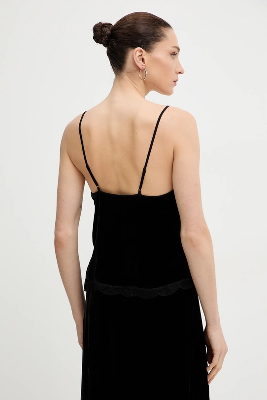 Ρούχα Τοπ με προσθήκη μεταξιού ZADIG&VOLTAIRE WWCR01302 μαύρο