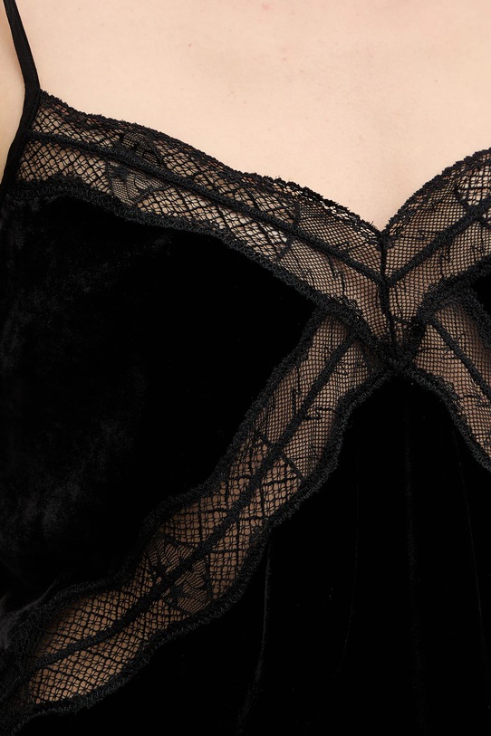 Τοπ με προσθήκη μεταξιού ZADIG&VOLTAIRE WWCR01302 μαύρο