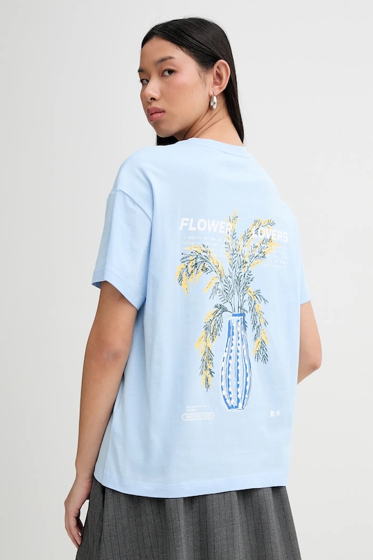 Marc O'Polo t-shirt bawełniany bawełna niebieski 5000009349