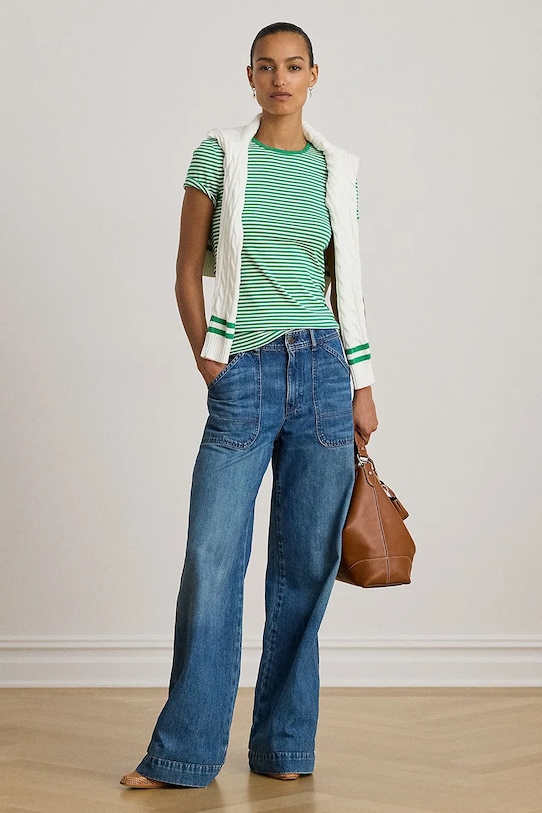 Odzież Lauren Ralph Lauren t-shirt 200P03721 zielony