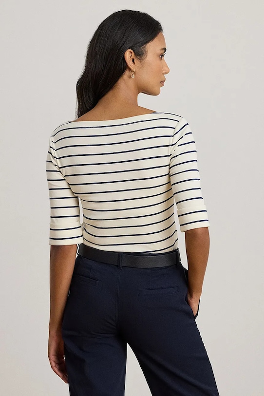 Majica z dolgimi rokavi Lauren Ralph Lauren 200P03723 bež SS26