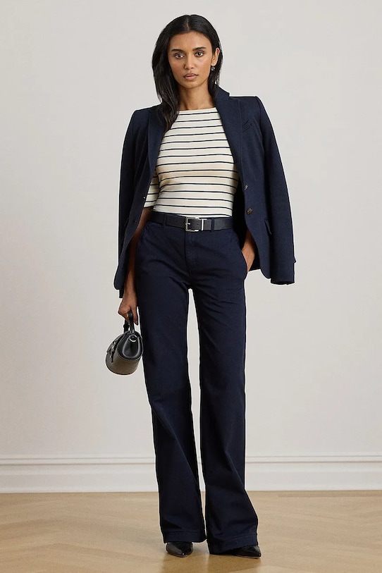 Majica z dolgimi rokavi Lauren Ralph Lauren bež 200P03723