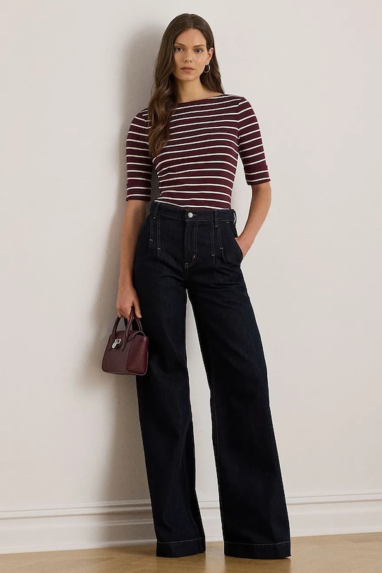 Oblačila Majica z dolgimi rokavi Lauren Ralph Lauren 200P03723 bordo