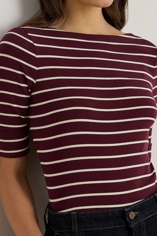 Majica z dolgimi rokavi Lauren Ralph Lauren bordo 200P03723