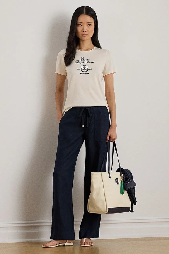 Odzież Lauren Ralph Lauren t-shirt 200P03725 beżowy