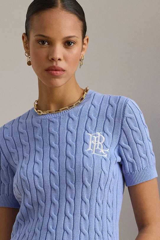 Lauren Ralph Lauren sweter bawełniany granatowy 200P07025