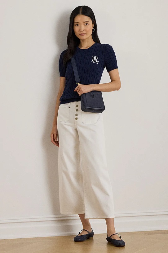 Odzież Lauren Ralph Lauren sweter bawełniany 200P07025 granatowy