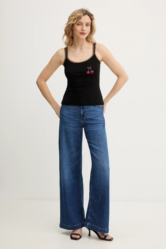 Never Fully Dressed top Cherry Teddy NFDTO2101 czarny SS26