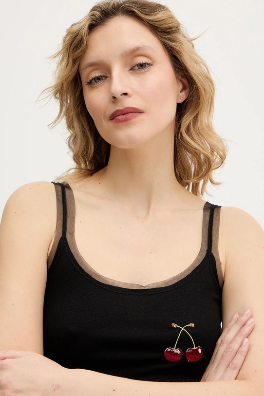 Never Fully Dressed top Cherry Teddy czarny NFDTO2101