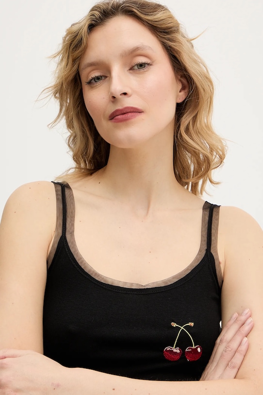 Never Fully Dressed top Cherry Teddy czarny NFDTO2101