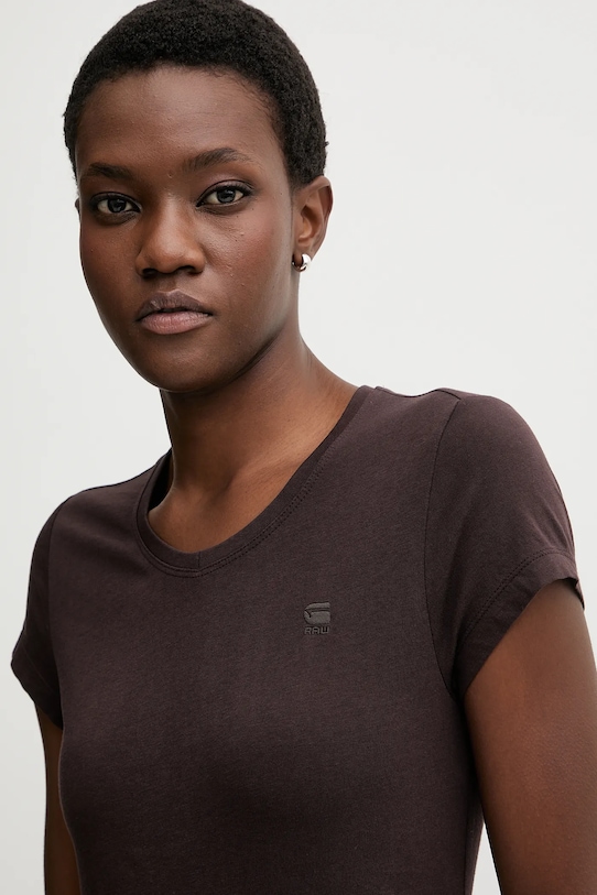 G-Star t-shirt bawełniany brązowy D24533.4107.G692