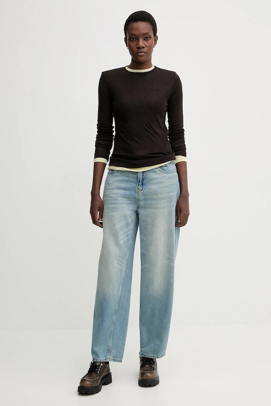 Miss Sixty longsleeve z dodatkiem wełny 2-pack 6S3SJ3360A brązowy SS26