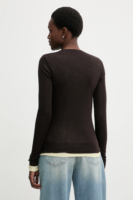 Odzież Miss Sixty longsleeve z dodatkiem wełny 2-pack 6S3SJ3360A brązowy
