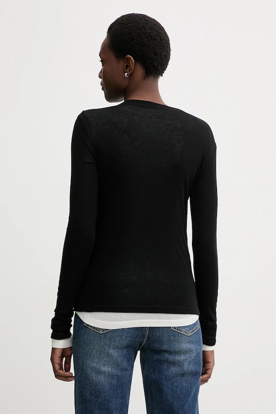 Odzież Miss Sixty longsleeve z dodatkiem wełny 2-pack 6S3SJ3360A czarny