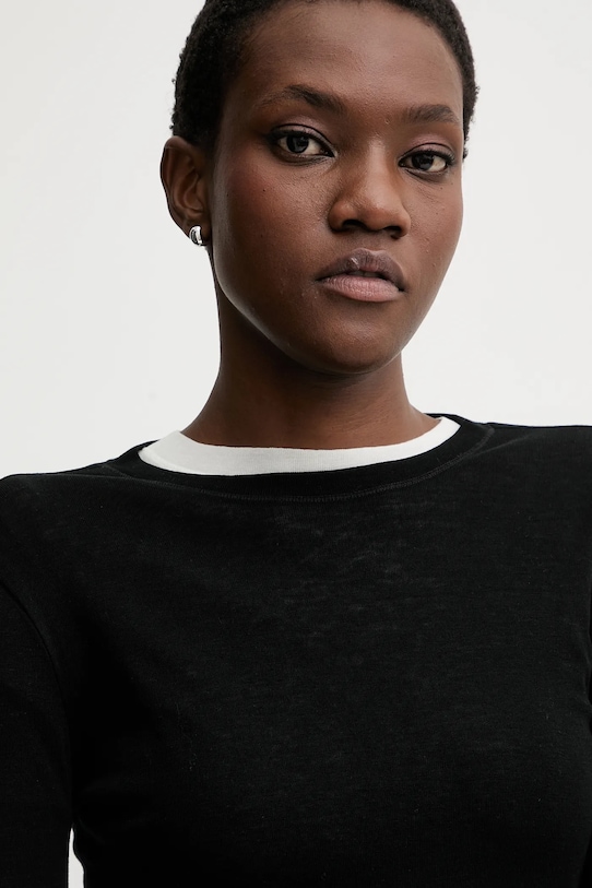 Miss Sixty longsleeve z dodatkiem wełny 2-pack czarny 6S3SJ3360A