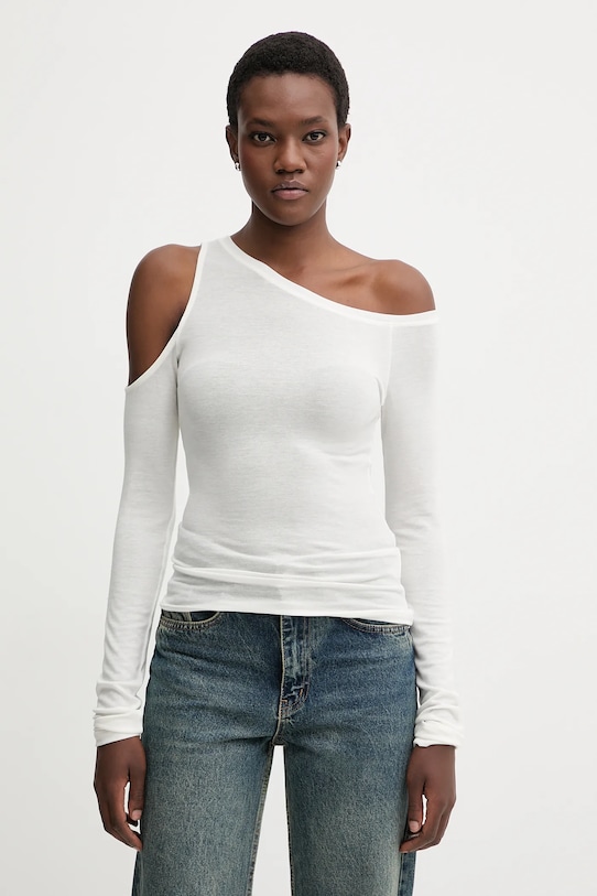 Miss Sixty longsleeve z dodatkiem wełny beżowy 6S4SJ06300