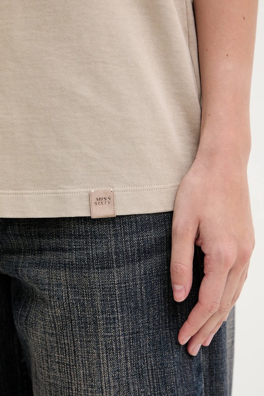 Miss Sixty t-shirt bawełniany 6S4SJ15400 beżowy