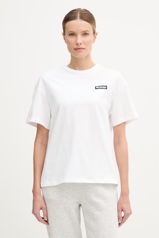 Odzież Columbia t-shirt bawełniany CSC 2154961 biały