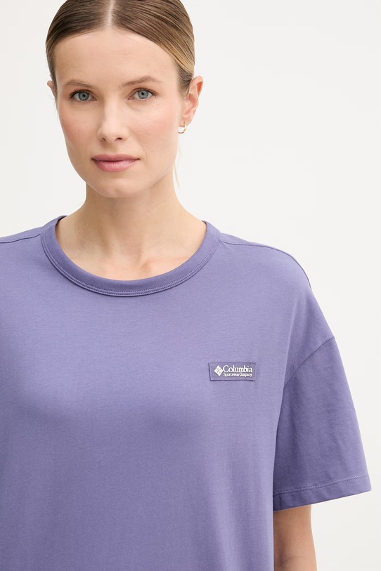 Columbia t-shirt bawełniany CSC fioletowy 2154961