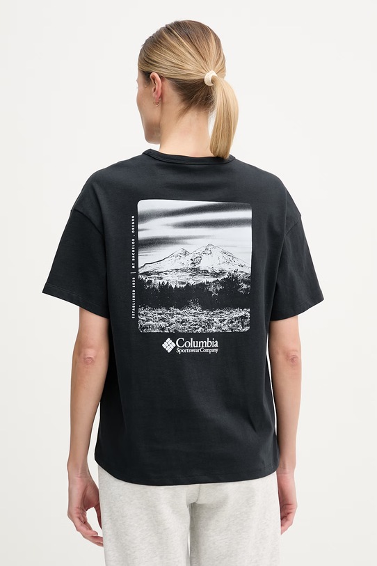 Columbia t-shirt bawełniany CSC nadruk czarny 2154961