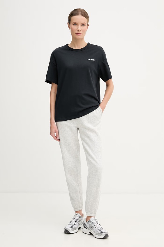 Columbia t-shirt bawełniany CSC 2154961 czarny SS26