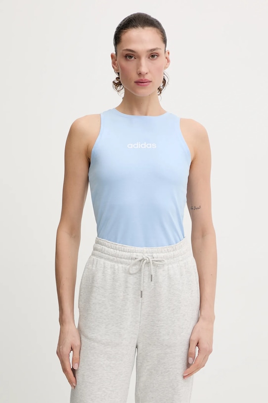 Top adidas με ελαστάν μπλε JG8627