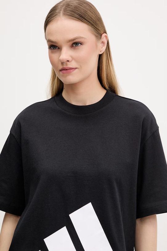 adidas t-shirt bawełniany czarny JG8736