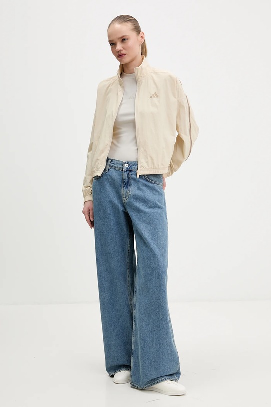 adidas t-shirt Essentials Rib Cap JZ0277 beżowy SS26