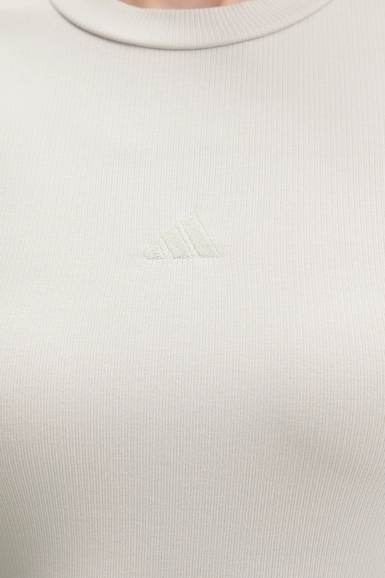 adidas t-shirt Essentials Rib Cap JZ0277 beżowy