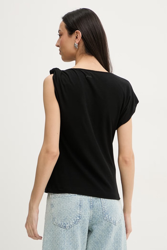 Odzież Pinko t-shirt damski bawełniany z elastanem 106373.A35D czarny