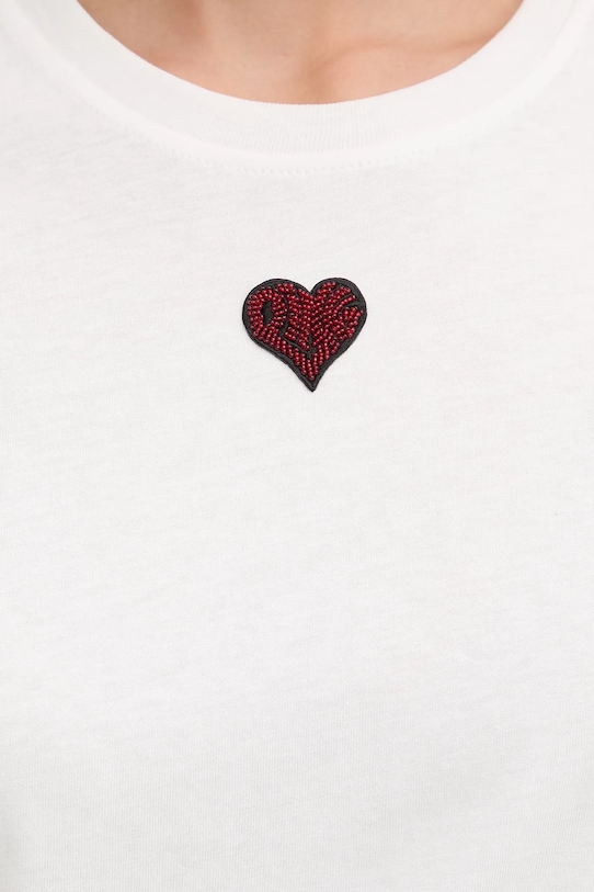 Pinko t-shirt bawełniany 105665.A326 biały