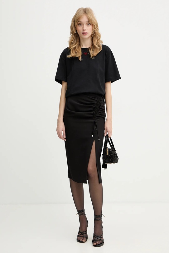 Pinko t-shirt bawełniany 105665.A326 czarny SS26