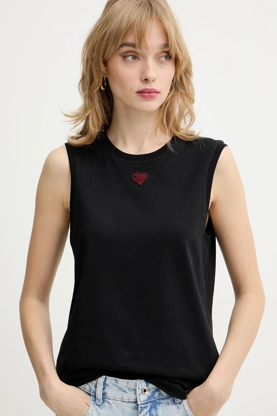 Βαμβακερό τοπ Pinko μαύρο 105741.A326