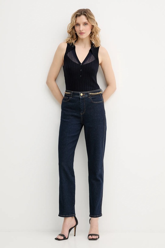 Pinko top z dodatkiem wełny 106318.A34B granatowy SS26