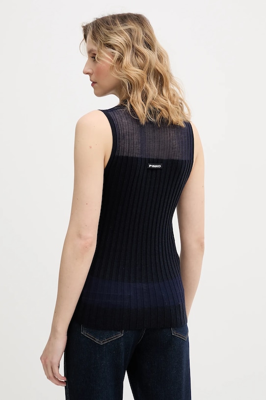 Odzież Pinko top z dodatkiem wełny 106318.A34B granatowy