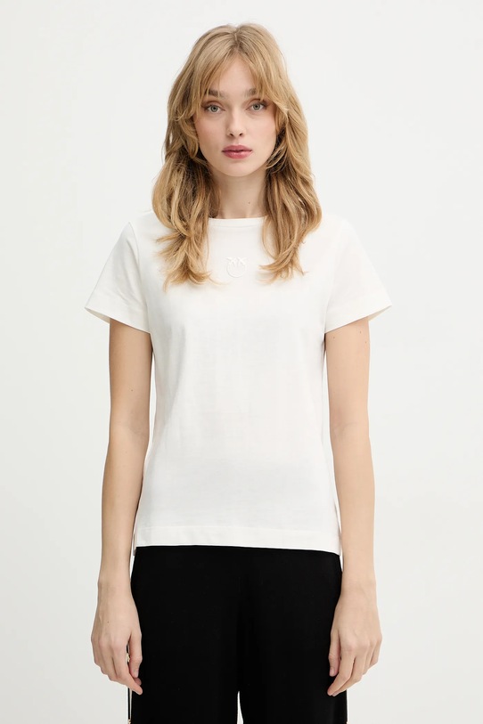 Pinko t-shirt bawełniany bawełna beżowy 100355.A339