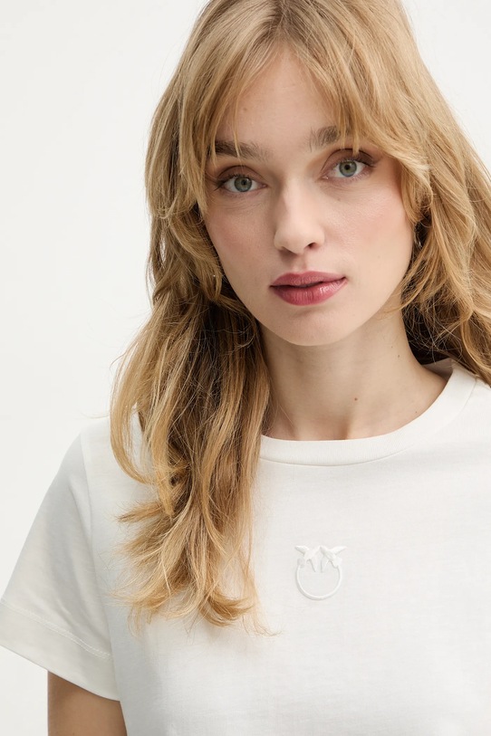 Pinko t-shirt bawełniany beżowy 100355.A339