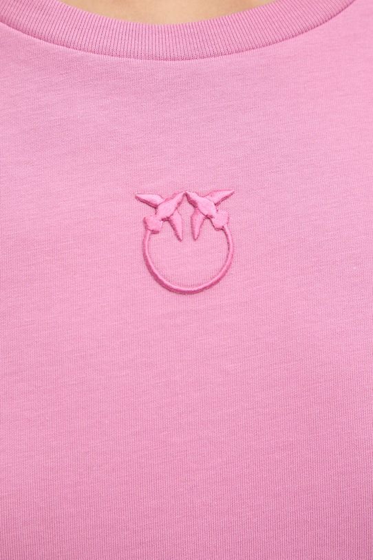 Βαμβακερό μπλουζάκι Pinko 100355.A339 ροζ
