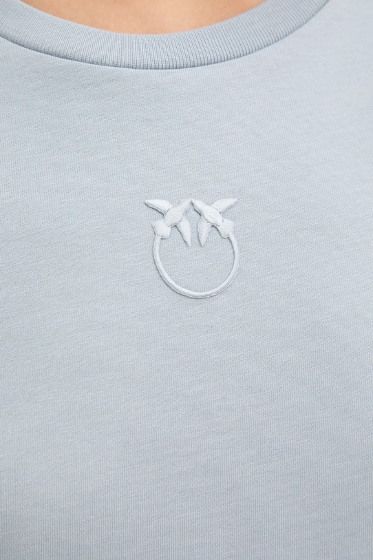 Βαμβακερό μπλουζάκι Pinko 100355.A339 μπλε