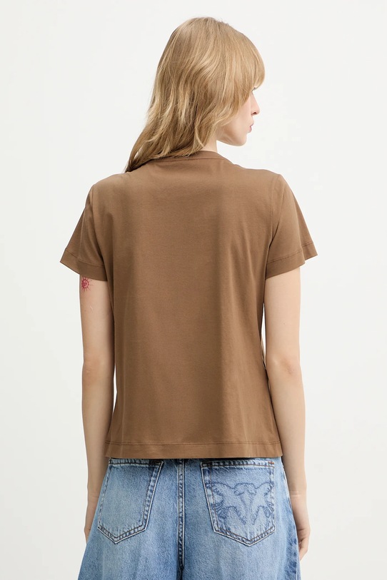 Ρούχα Βαμβακερό μπλουζάκι Pinko 100535.A33F καφέ